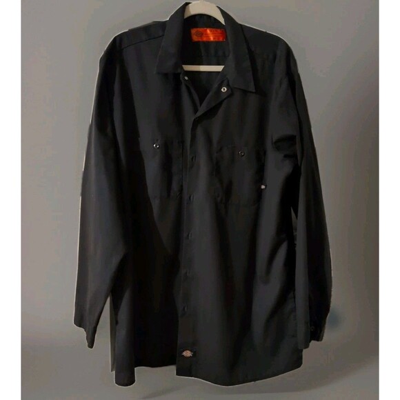 Dickies Men's Workwear XLT Black Long Sleeve Vintage Excellent Condition - Picture 1 of 12